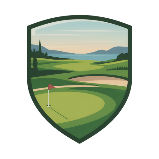 Mountain fairway golf badge